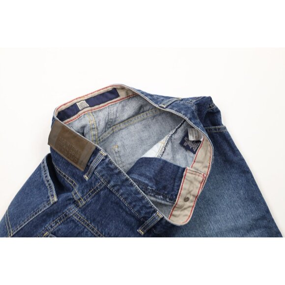 Vintage 90s Marithe Francois Girbaud Mens 32 Spell Out Baggy Denim Jean Shorts - Picture 6 of 12